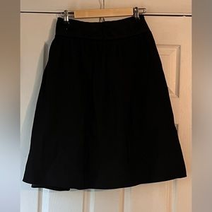 Attention waist embroidered A-line skirt